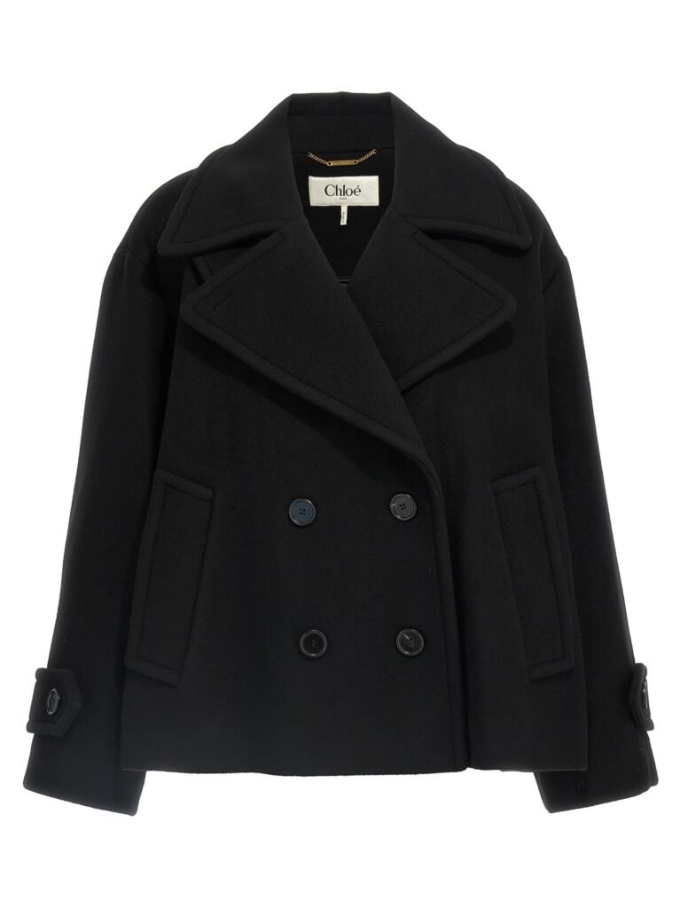 Double breasted wool coat