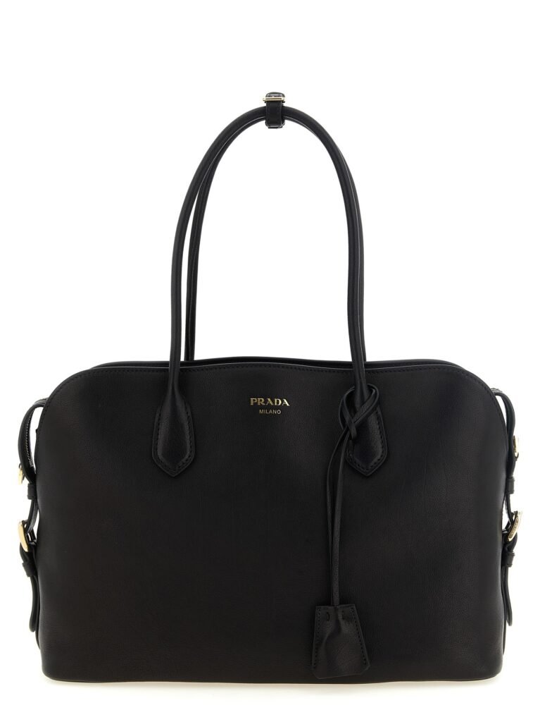 Large leather shopping bag