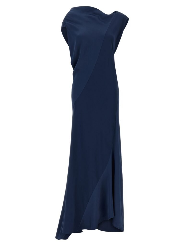 Draped asymmetrical dress