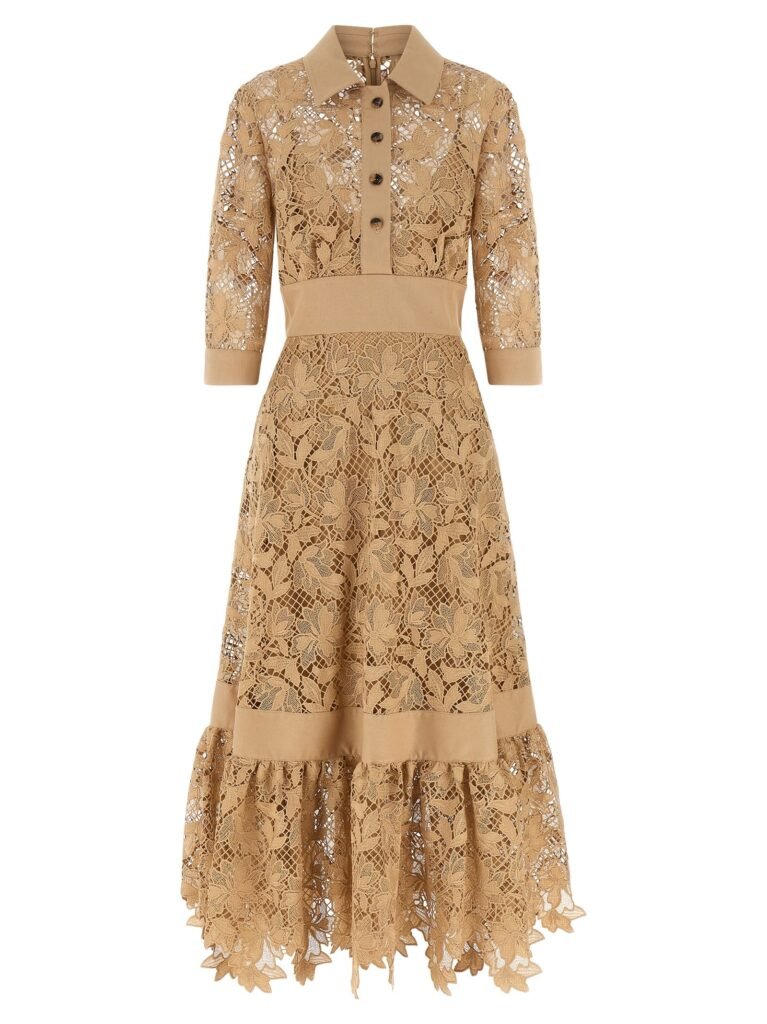 Floral macram dress
