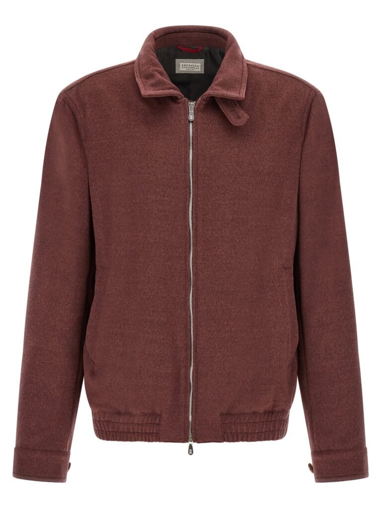 Virgin wool beaver bomber jacket