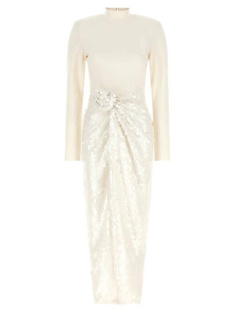 Knotted' dress with flower