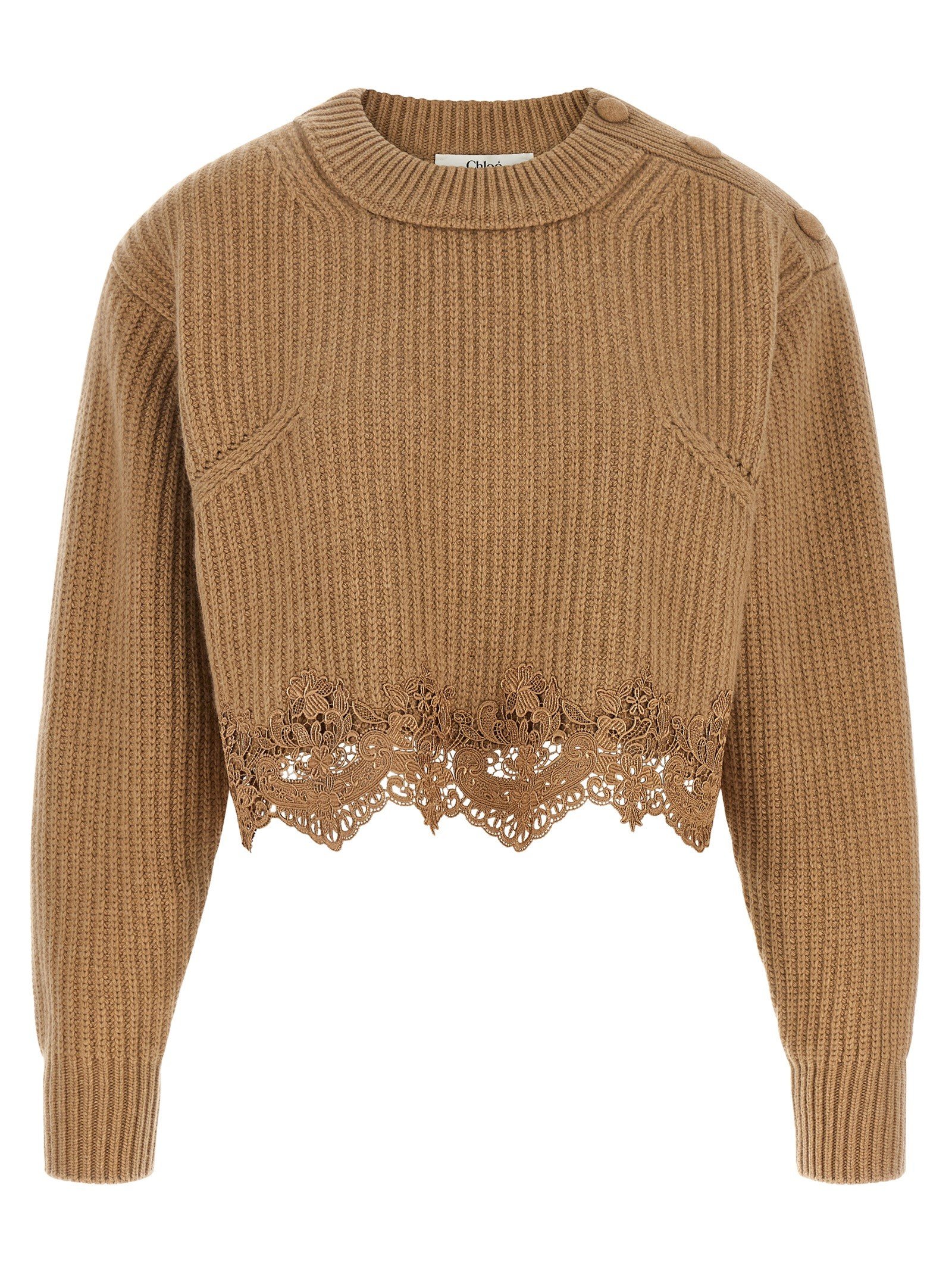 Cropped Lace Sweater