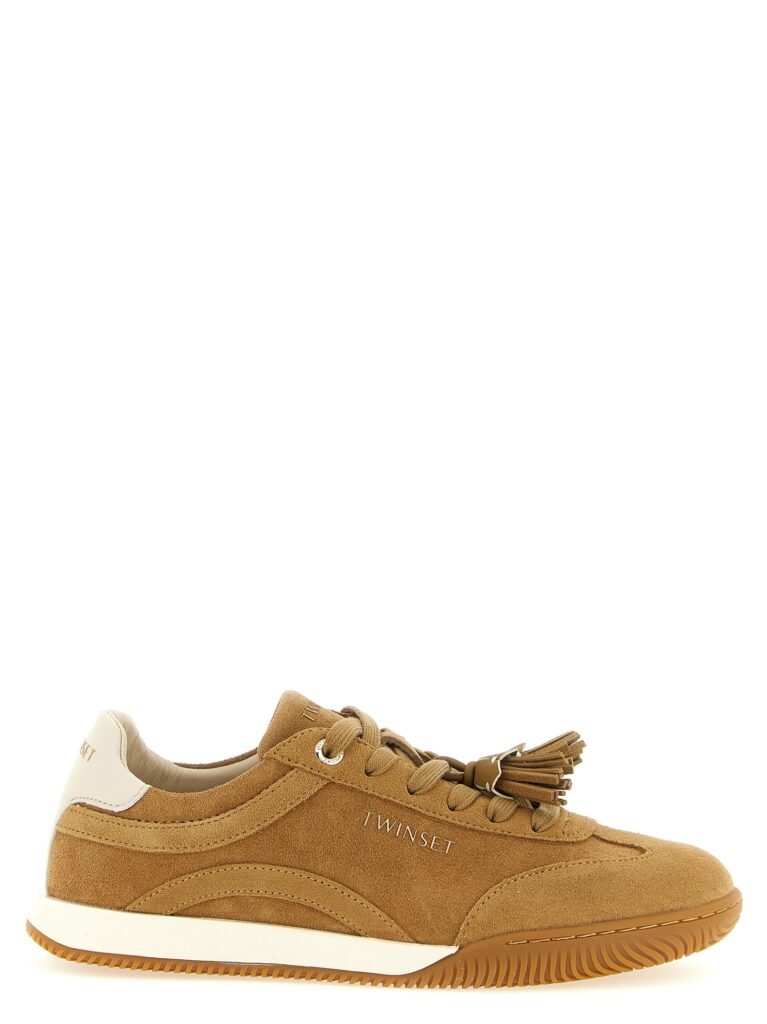 Suede sneakers with tassels