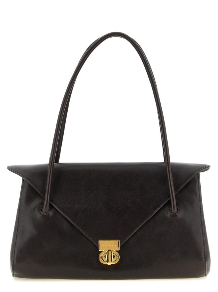E/W leather shoulder bag