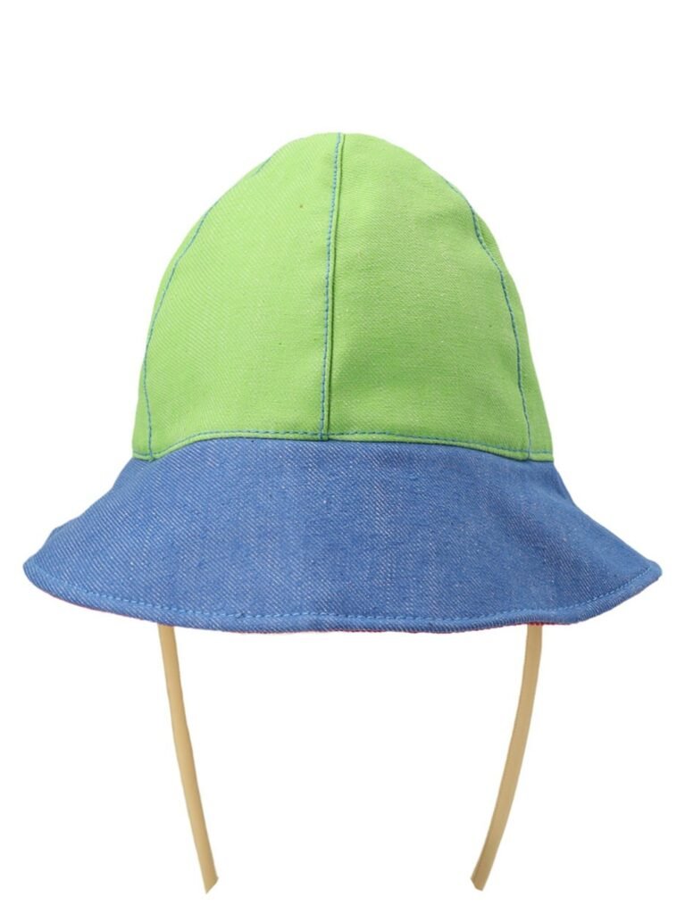 Multicolor denim bucket hat