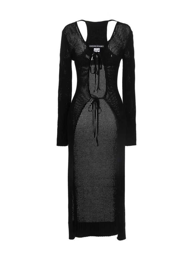 Openwork long cardigan