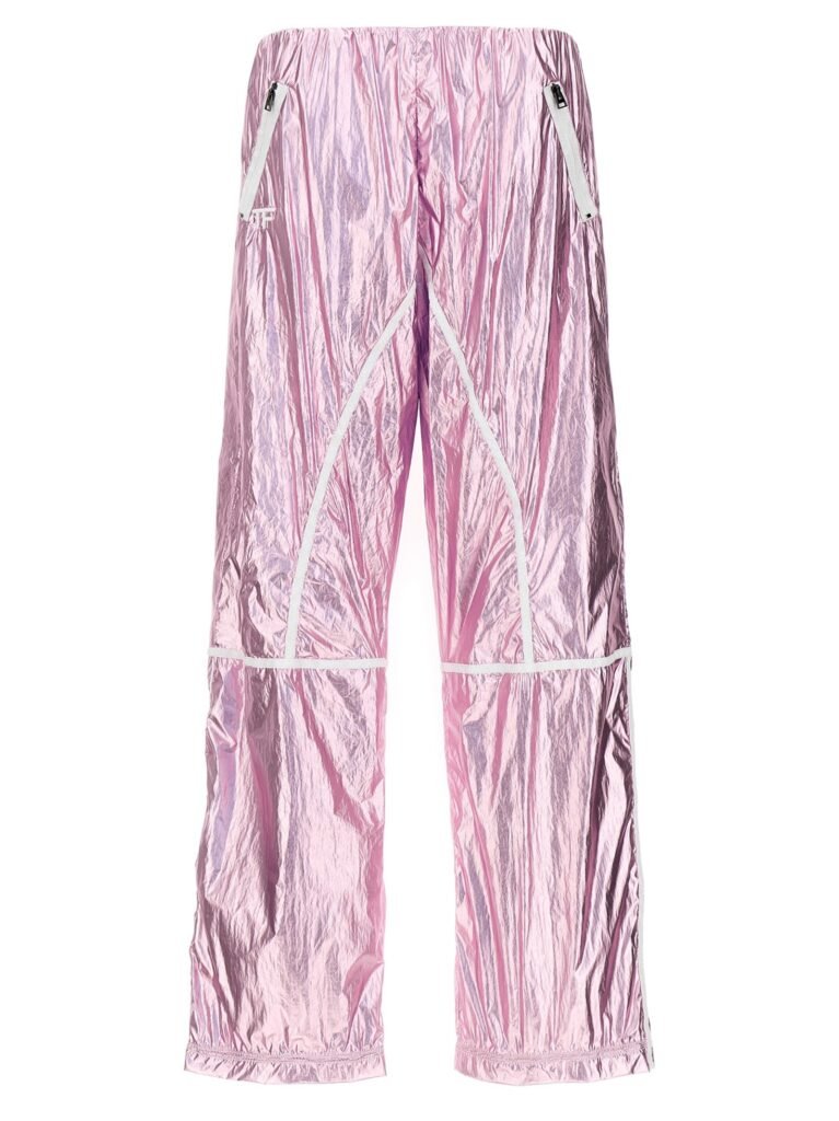 Laminated track pants