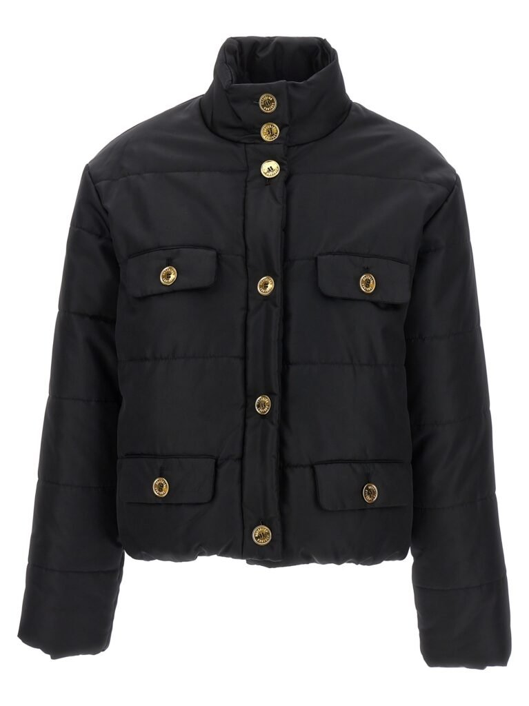 Logo button down jacket