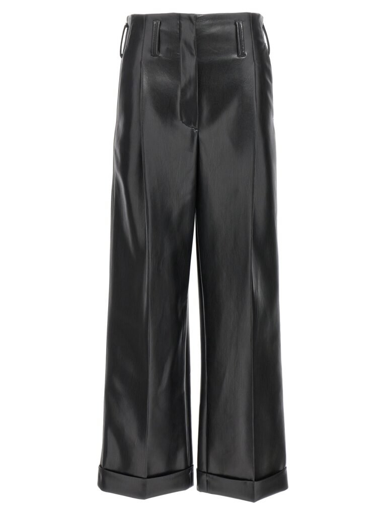 Faux leather trousers