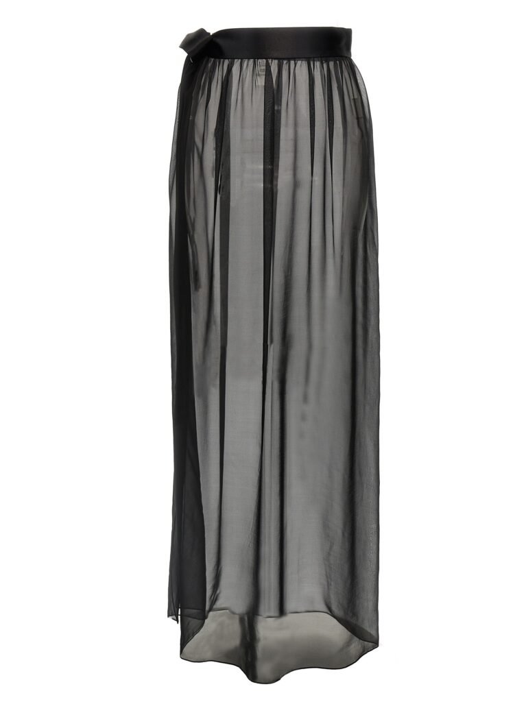 Chiffon long skirt