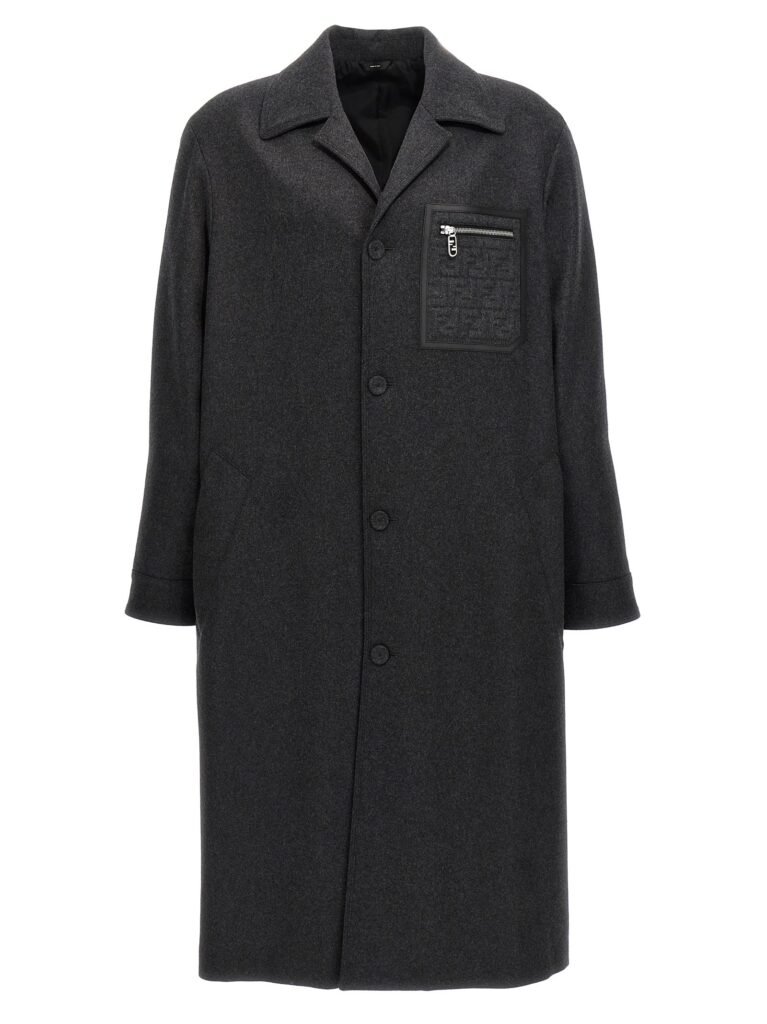 Single-breasted cashmere coat
