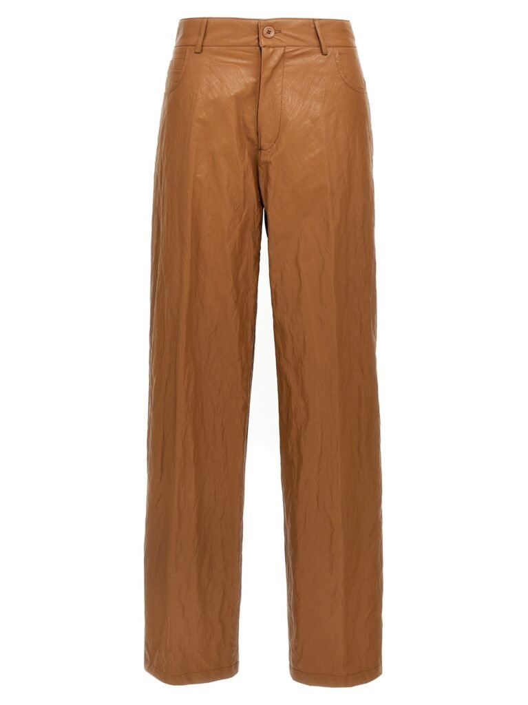 Leather-effect pants