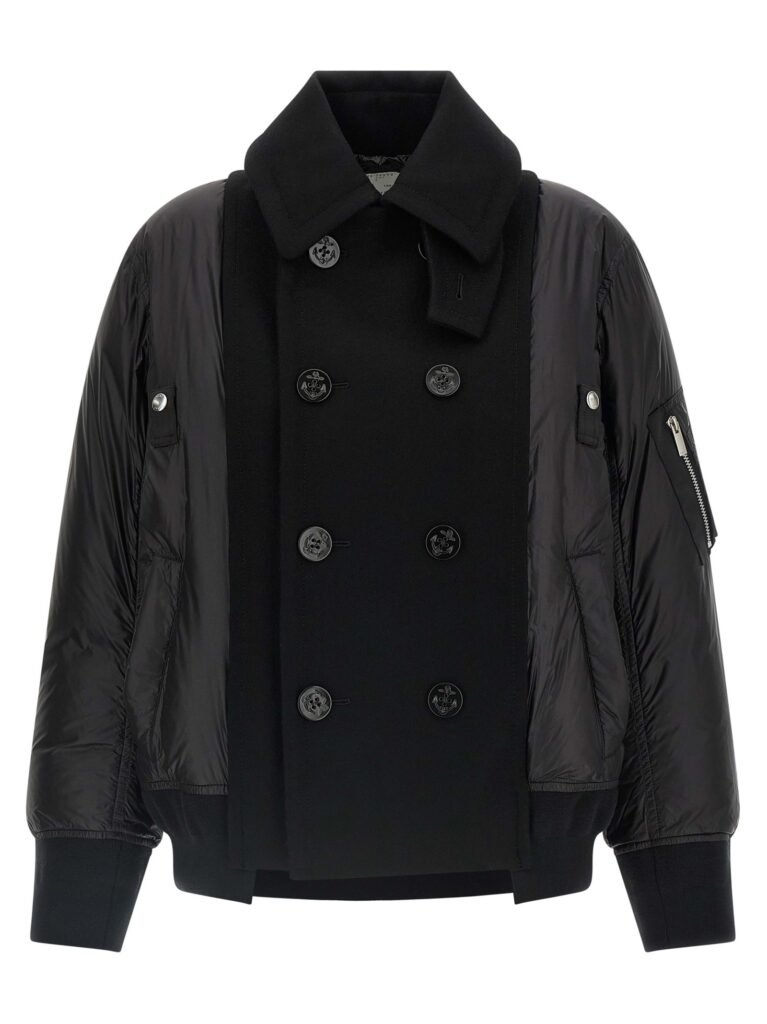 Wool insert bomber jacket
