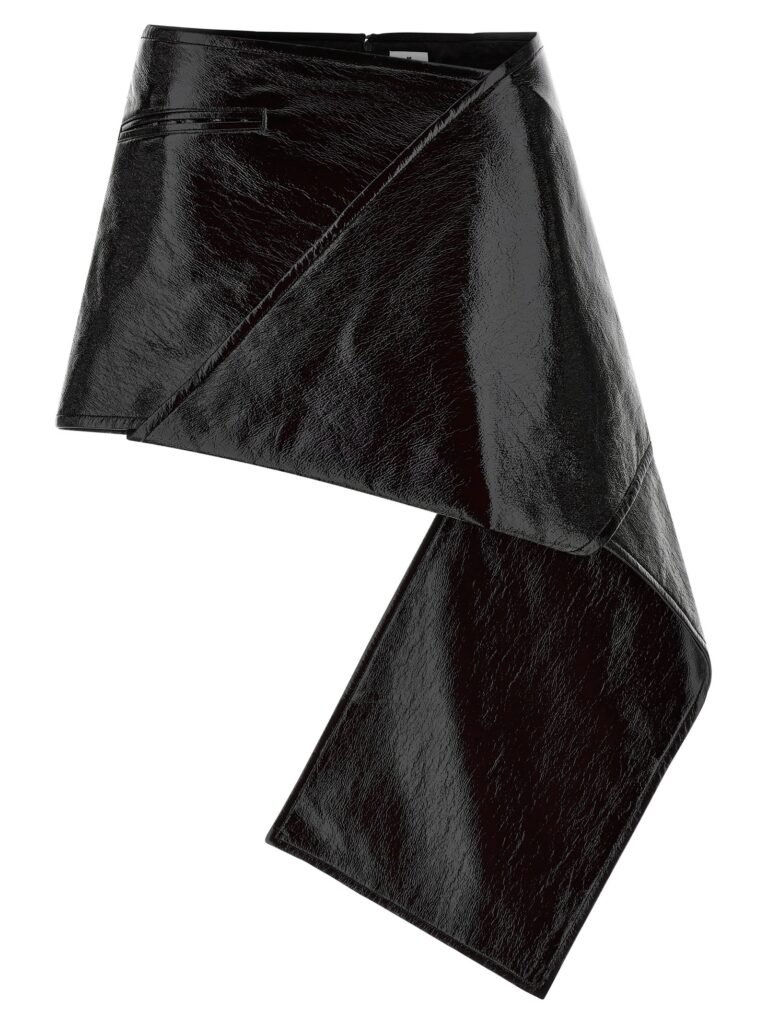 Fold Vinyl Mini' skirt