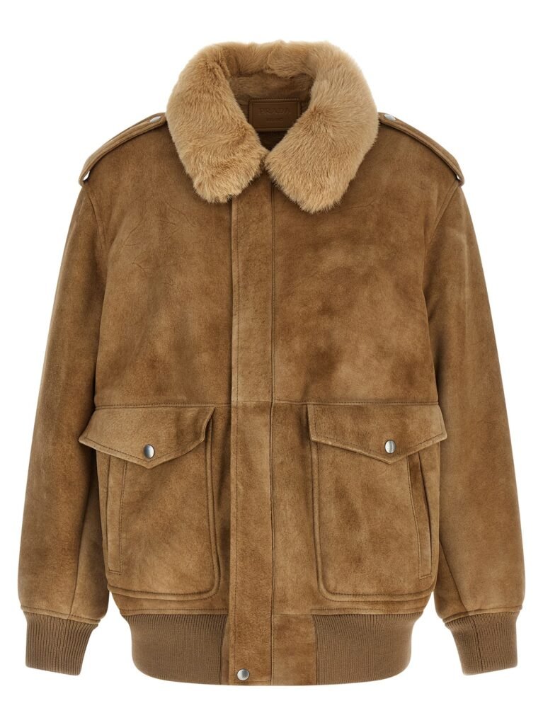 Sheepskin bomber jacket
