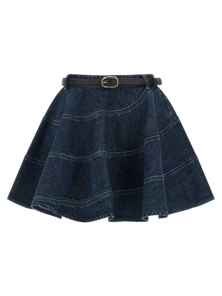 Flared Denim Mini' skirt