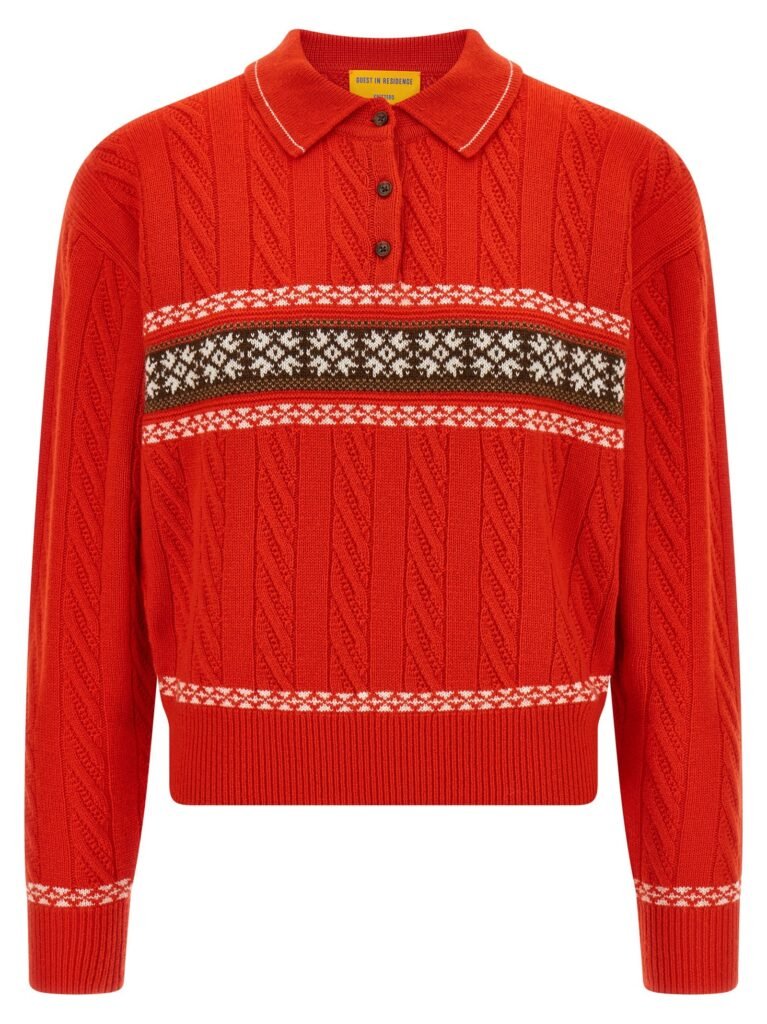 Cable Collegiate Polo' sweater
