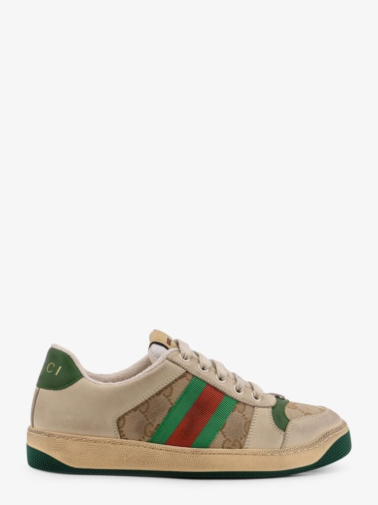 Screener leather and GG Supreme Fabric sneakers