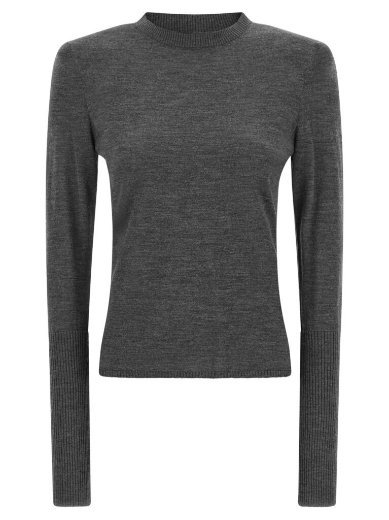 Padded shoulder sweater