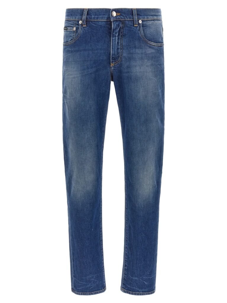 Logo embroidery jeans