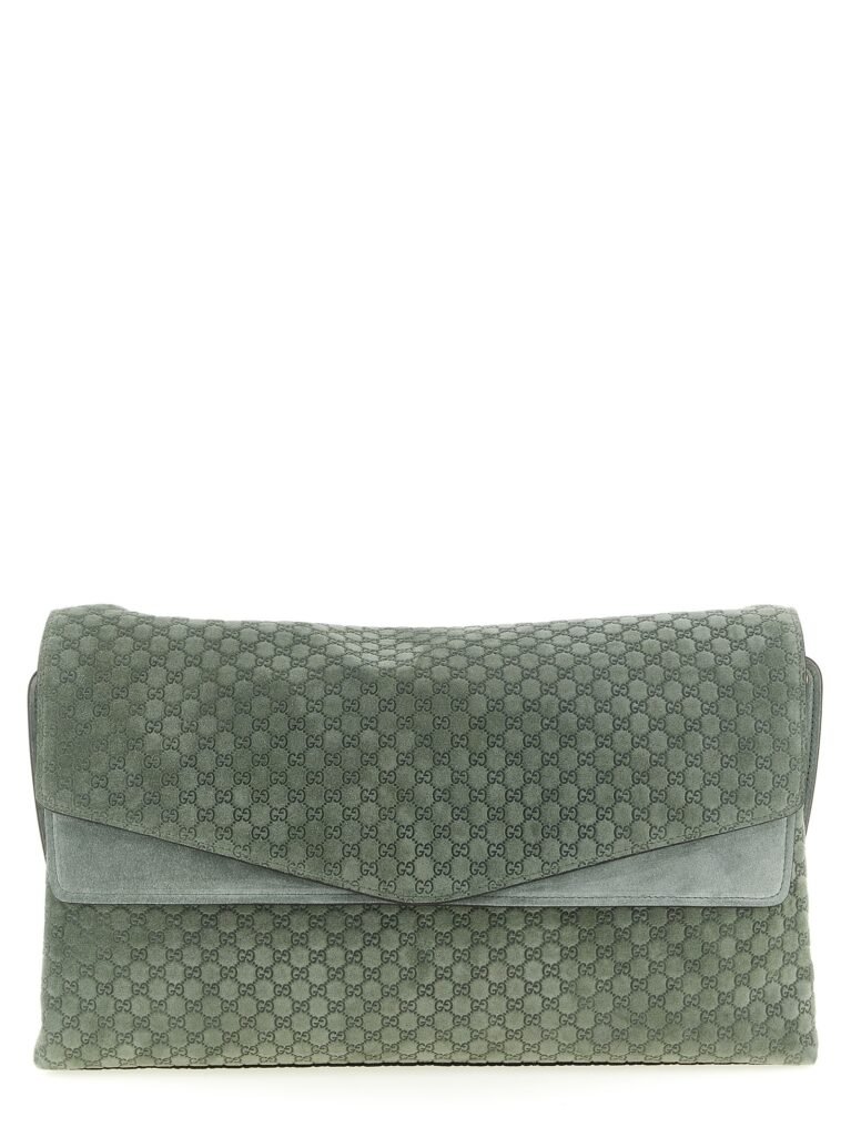 GG large suede shoulder bag