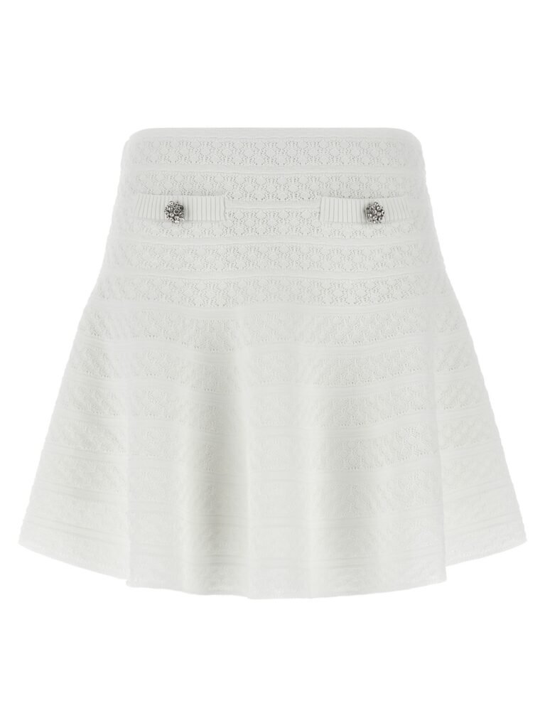 Pointelle knit' mini skirt