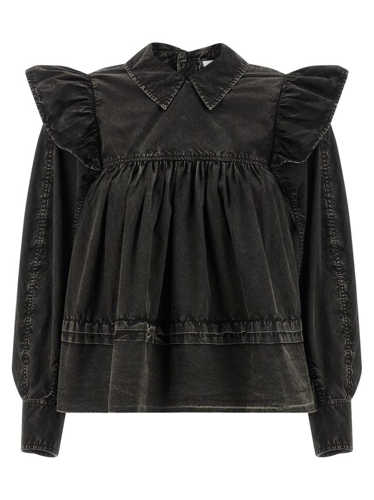 Black Washed Frill' blouse