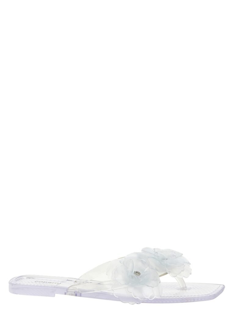 Silicone Flower Flat' sandals