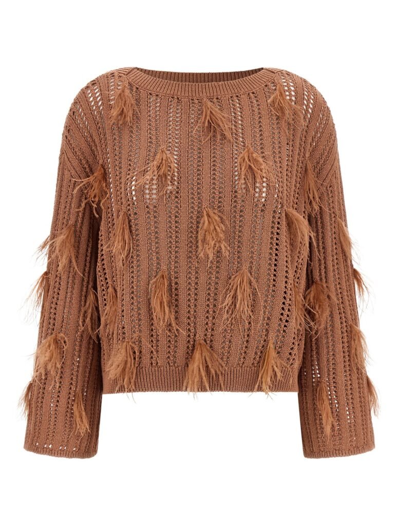 Ostrich feather sweater