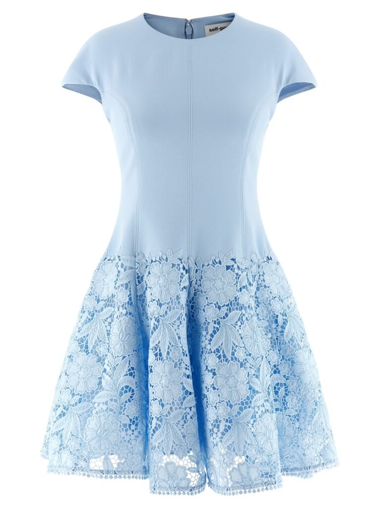 Blue Crepe Lace' dress