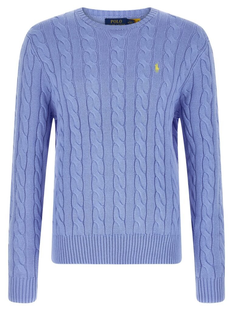 Cotton braided sweater