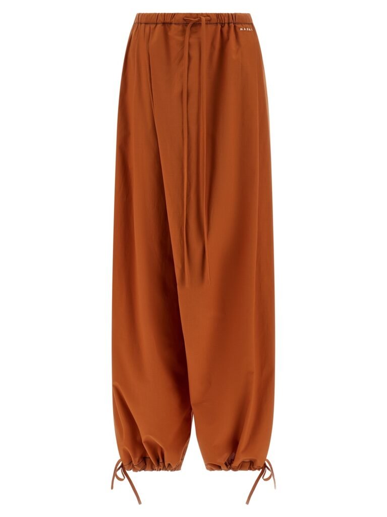 Diagonal draping pants