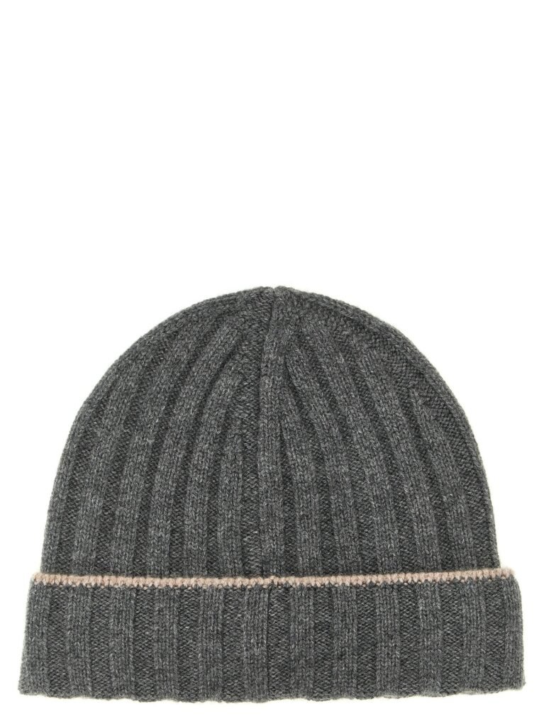 Cashmere turn-up beanie