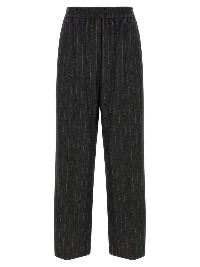 Micro sequin pinstripe pants