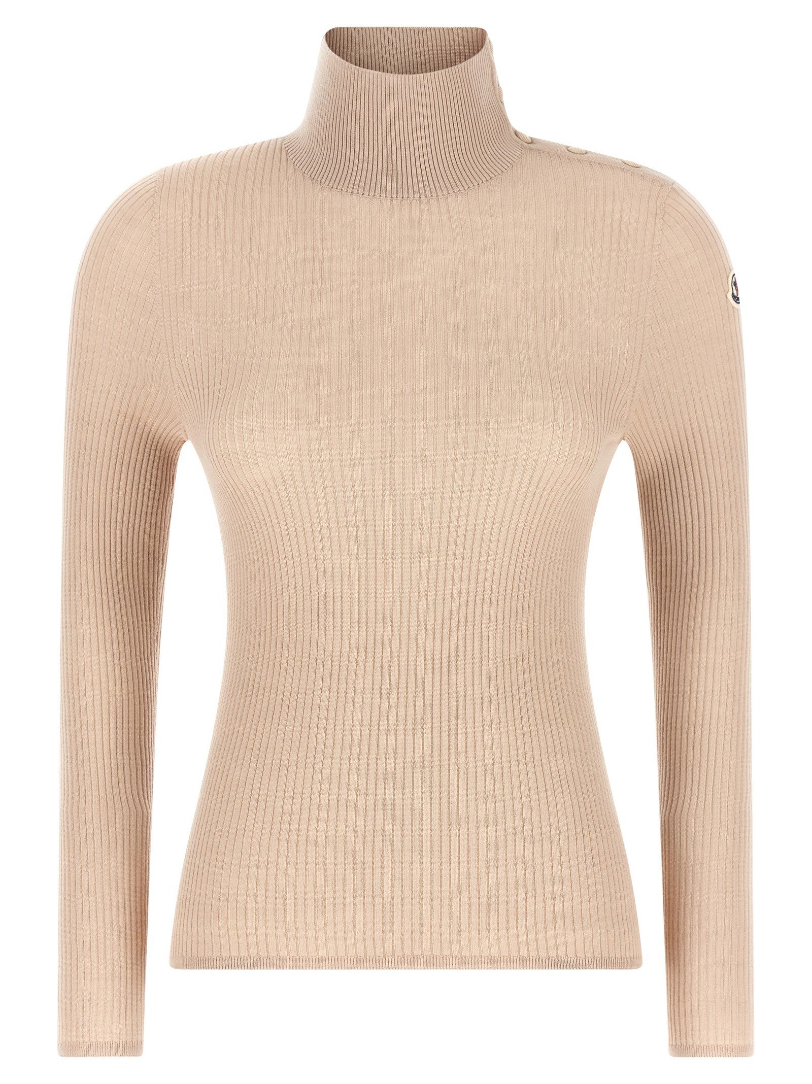 Textured wool turtleneck sweater