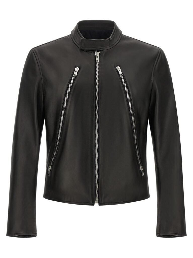 5-zip' Leather Jacket