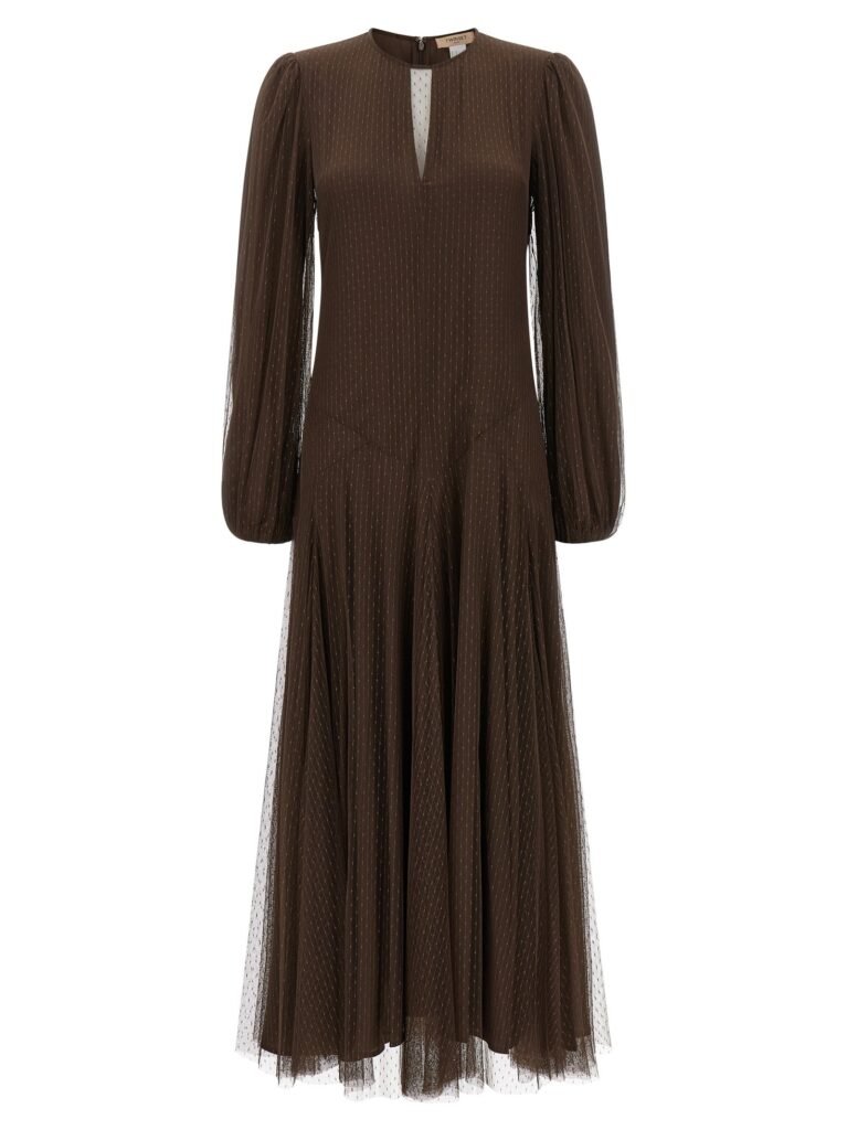 Tulle plumetis dress