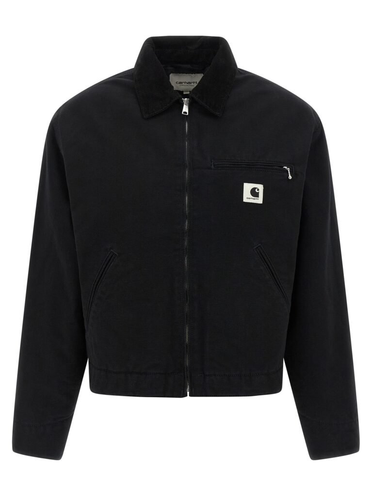 Detroit canvas jacket with front logo patch