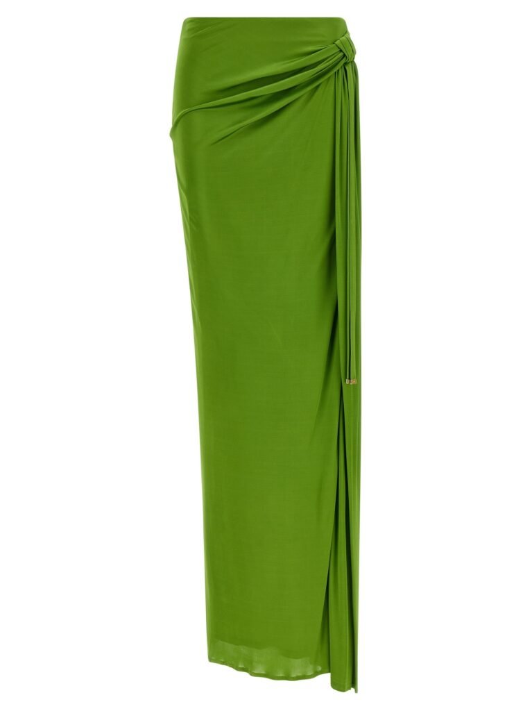 Shiny viscose skirt