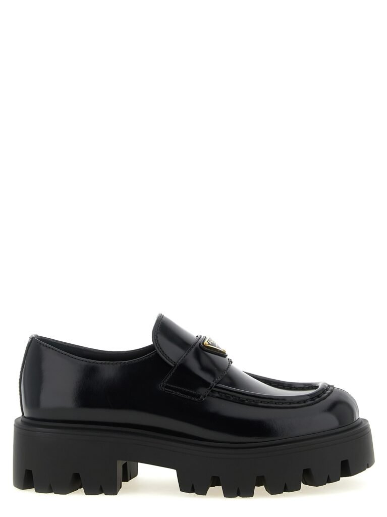 Brushed leather loafers