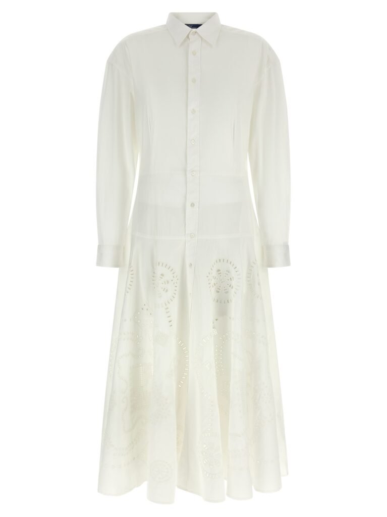 Openwork embroidery dress