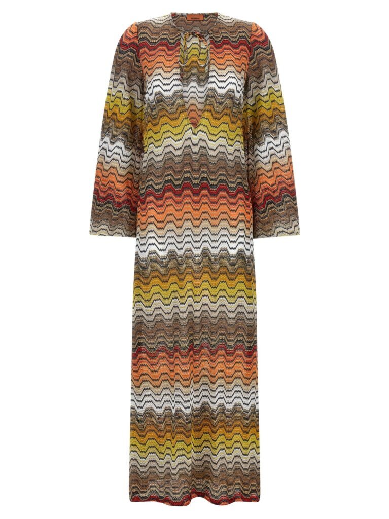 Greek motif cover-up dress