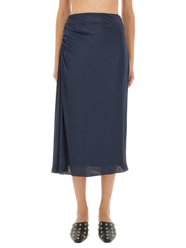 DRAPED MIDI SKIRT