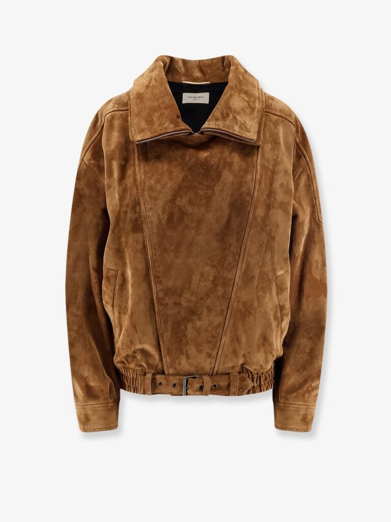 Oversized vintage split-leather jacket