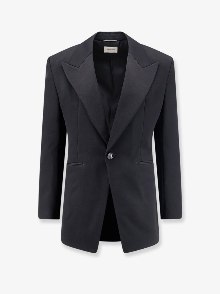 Single-breasted certified wool blazer