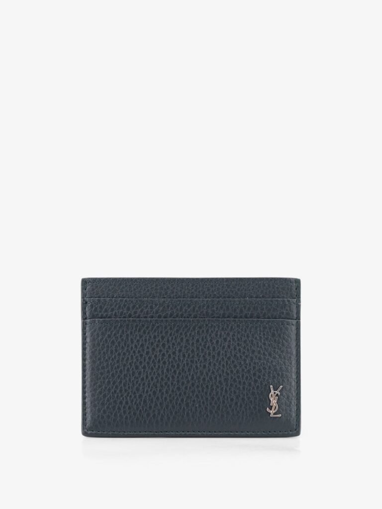 Tiny Cassandre textured leather card holder