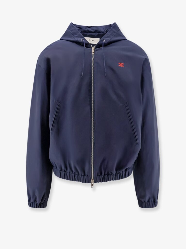 Cotton blend hooded jacket