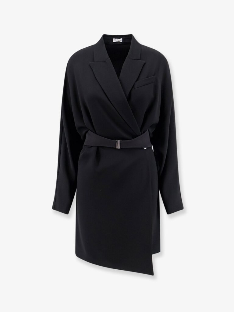 Chemisier Dress with Tuxedo-style band