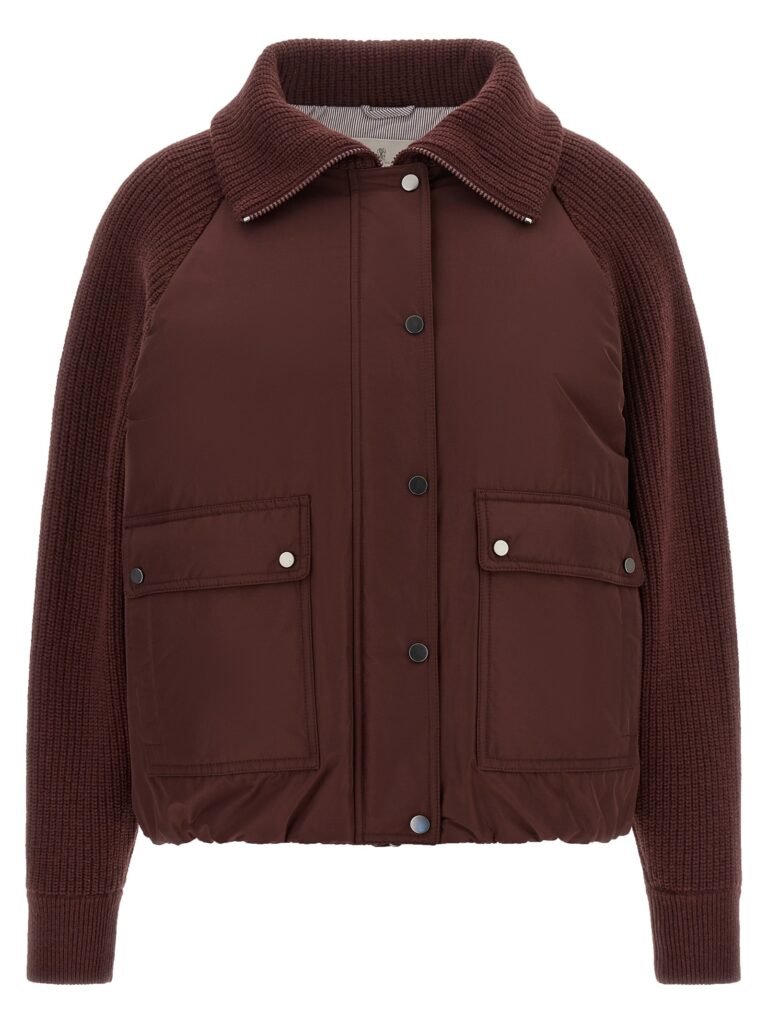 Shiny Zipper Pull' down jacket